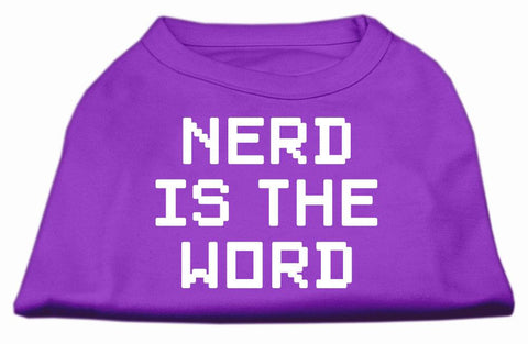 Nerd is the Word Screen Print Shirt Purple XXL (18)