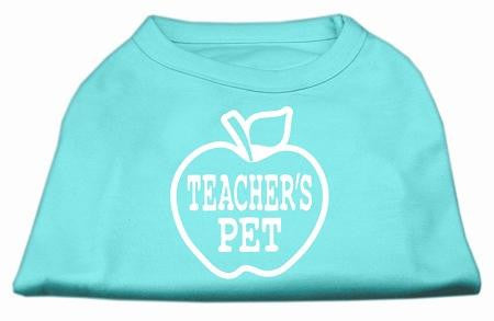 Teachers Pet Screen Print Shirt Aqua XXXL(20)