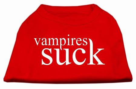 Vampires Suck Screen Print Shirt Red M (12)