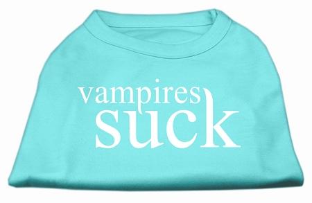 Vampires Suck Screen Print Shirt Aqua Xl (16)