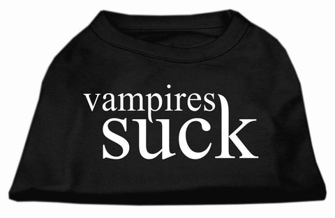 Vampires Suck Screen Print Shirt Black XS (8)