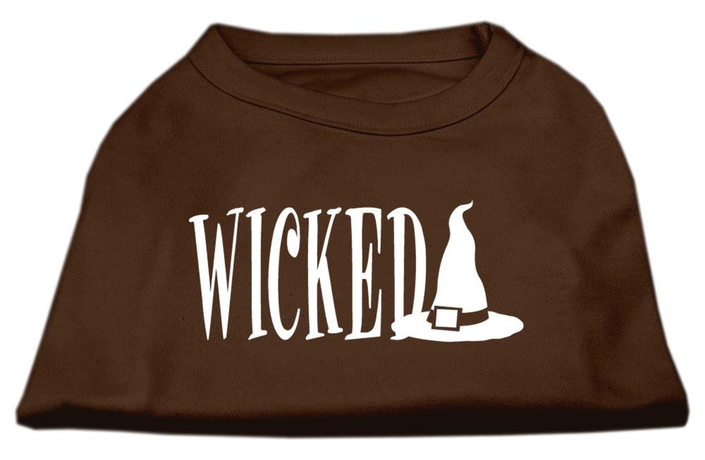 Wicked Screen Print Shirt Brown XS (8)