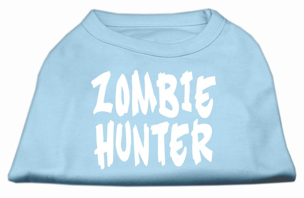 Zombie Hunter Screen Print Shirt Baby Blue M (12)