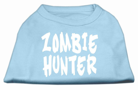 Zombie Hunter Screen Print Shirt Baby Blue S (10)