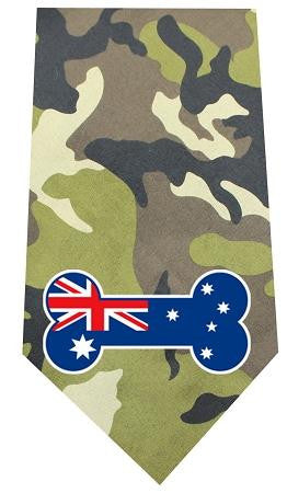 Australian Bone Flag Screen Print Bandana Green Camo