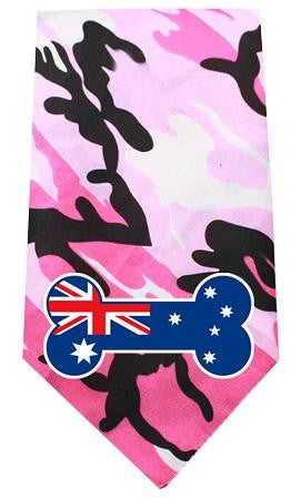 Australian Bone Flag Screen Print Bandana Pink Camo