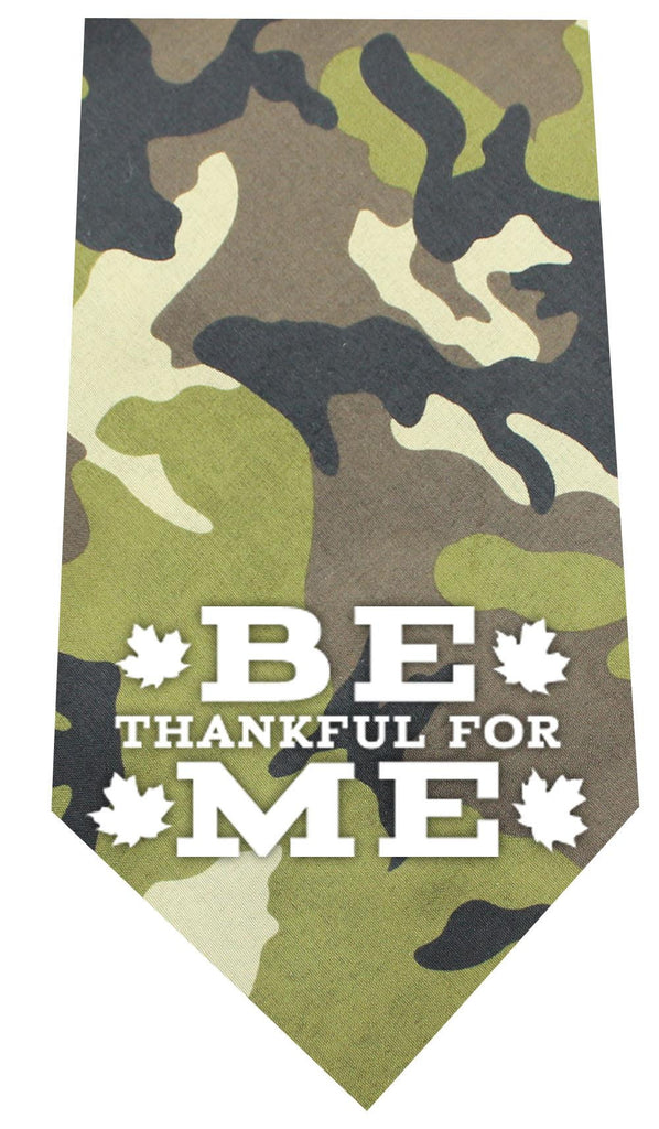 Be Thankful for Me Screen Print Bandana Green Camo