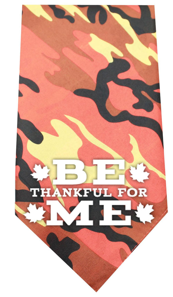 Be Thankful for Me Screen Print Bandana Orange Camo