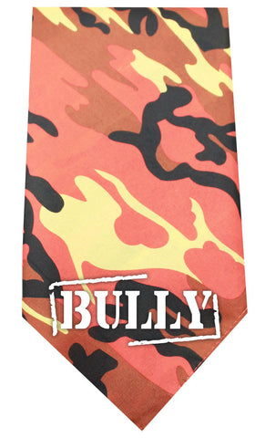 Bully Screen Print Bandana Orange Camo