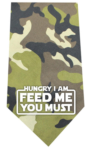 Hungry I Am Screen Print Bandana Green Camo