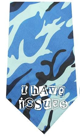 I Have issues Screen Print Bandana Blue Camo