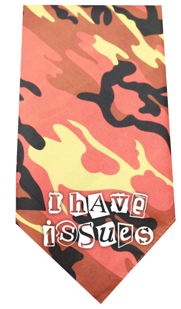 I Have issues Screen Print Bandana Orange Camo