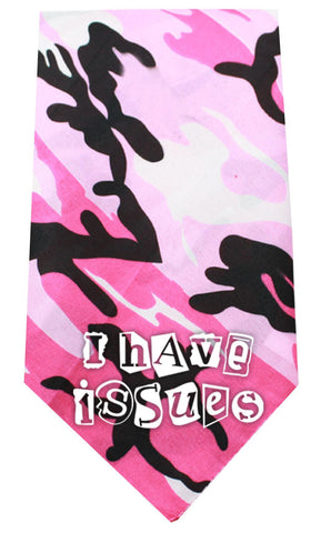 I Have issues Screen Print Bandana Pink Camo