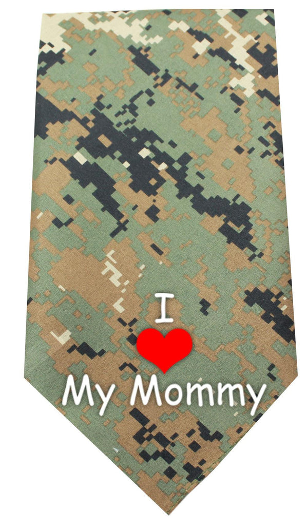 I Love Mommy Screen Print Bandana Digital Camo