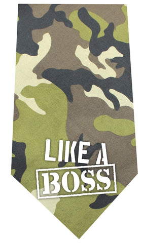 Like a Boss Screen Print Bandana Green Camo