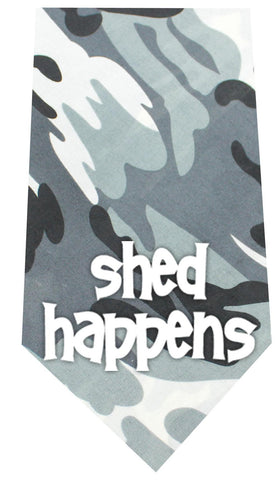 Shed Happens Screen Print Bandana Grey Camo