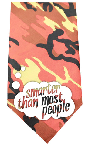 Smarter Than Most People Screen Print Bandana Orange Camo