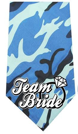 Team Bride Screen Print Bandana Blue Camo