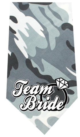 Team Bride Screen Print Bandana Grey Camo