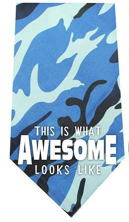 This is what Awesome Looks Like Screen Print Bandana Blue Camo