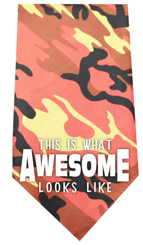 This is what Awesome Looks Like Screen Print Bandana Orange Camo