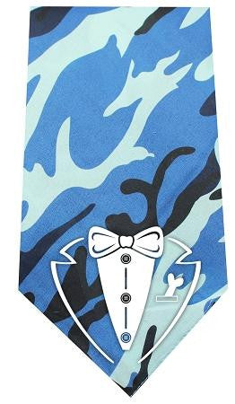 Tuxedo Screen Print Bandana Blue Camo