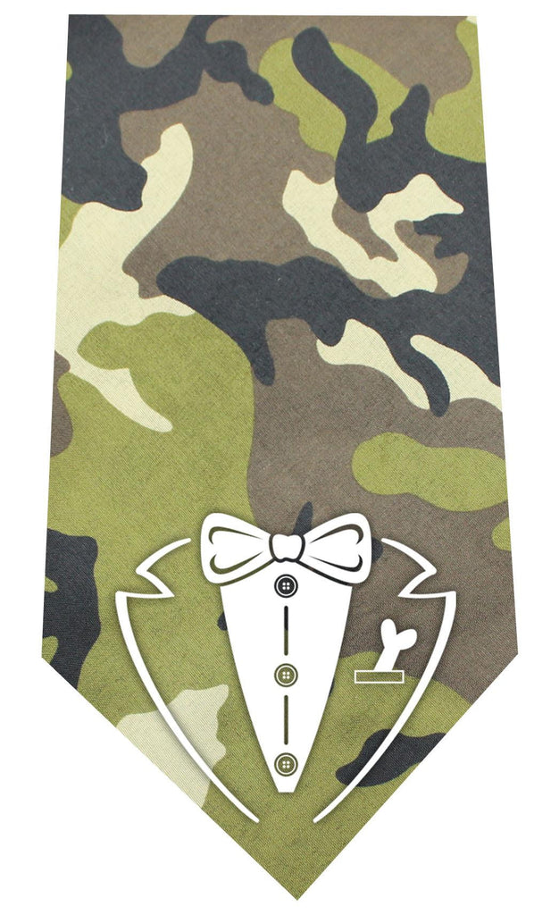 Tuxedo Screen Print Bandana Green Camo