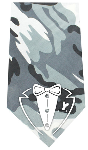 Tuxedo Screen Print Bandana Grey Camo