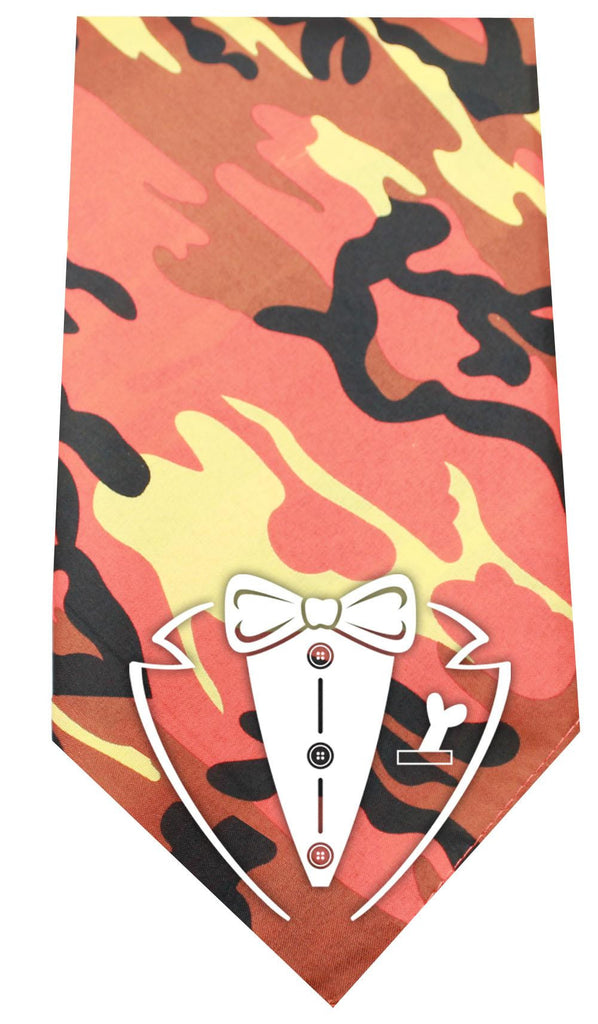 Tuxedo Screen Print Bandana Orange Camo