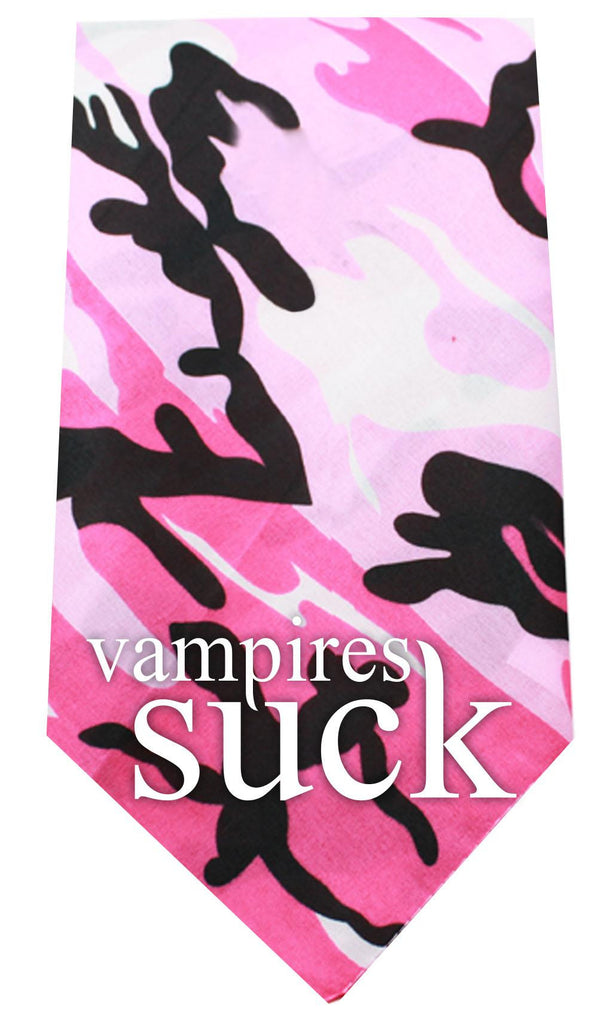 Vampires Suck Screen Print Bandana Pink Camo