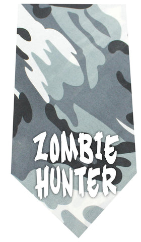 Zombie Hunter Screen Print Bandana Grey Camo