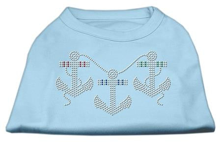 Rhinestone Anchors Shirts Baby Blue L (14)