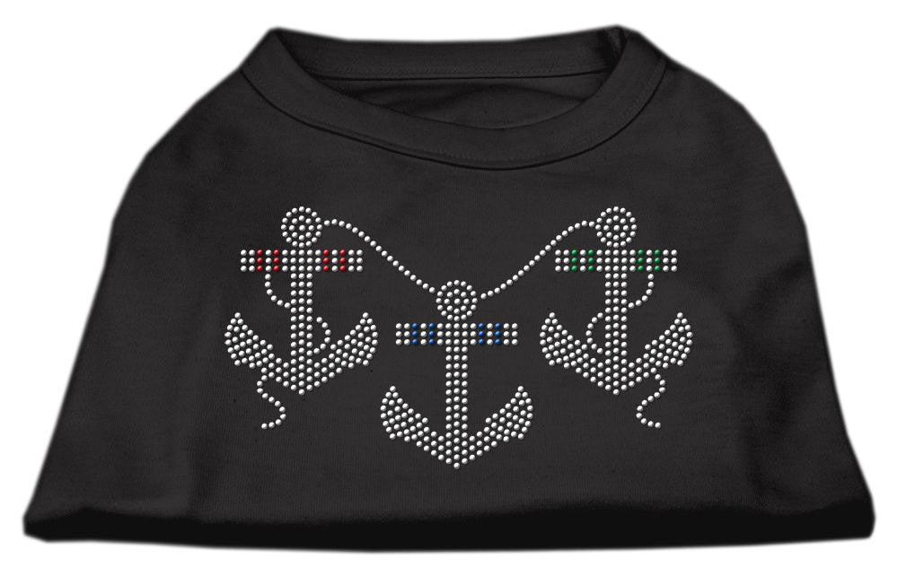 Rhinestone Anchors Shirts Black S (10)