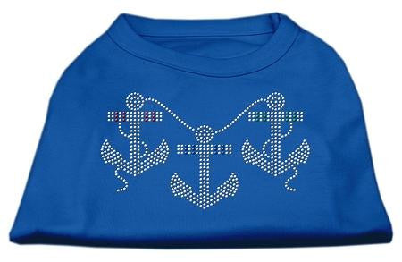 Rhinestone Anchors Shirts Blue Sm (10)