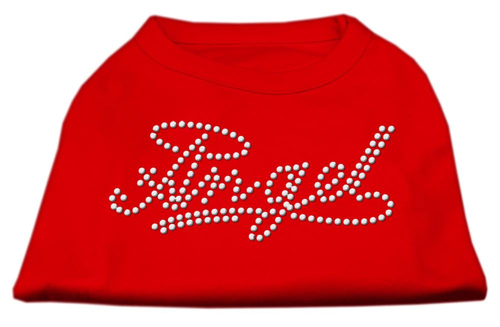 Angel Rhinestud Shirt Red M (12)