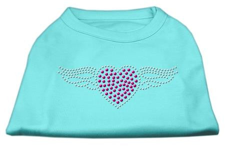 Aviator Rhinestone Shirt Aqua L (14)