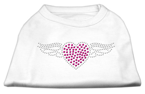 Aviator Rhinestone Shirt White L (14)