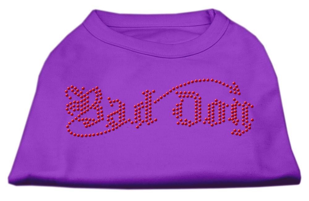 Bad Dog Rhinestone Shirts Purple XXL (18)