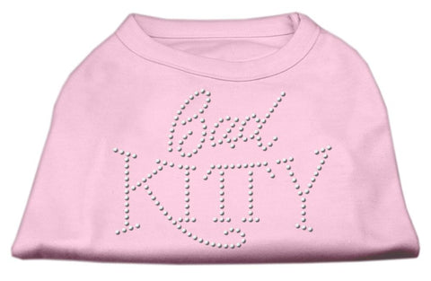 Bad Kitty Rhinestud Shirt Light Pink L (14)