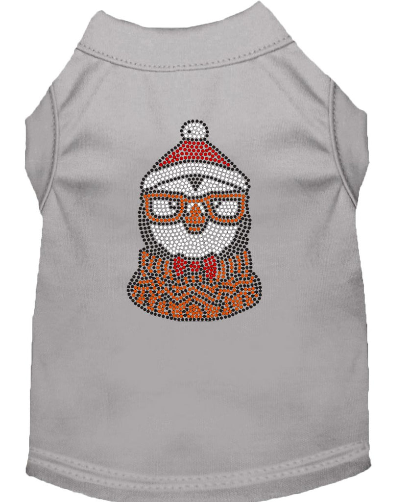 Hipster Penguin Rhinestone Dog Shirt Grey Xxl (18)