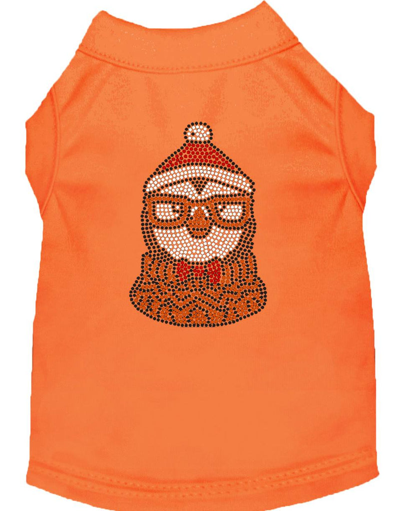 Hipster Penguin Rhinestone Dog Shirt Orange Med (12)