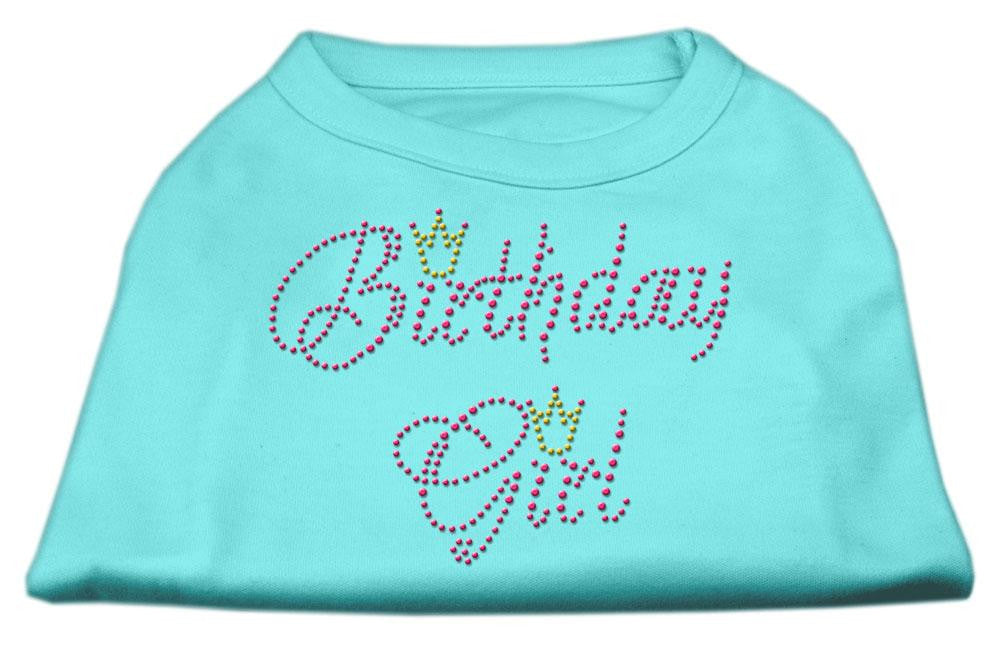 Birthday Girl Rhinestone Shirt Aqua L (14)