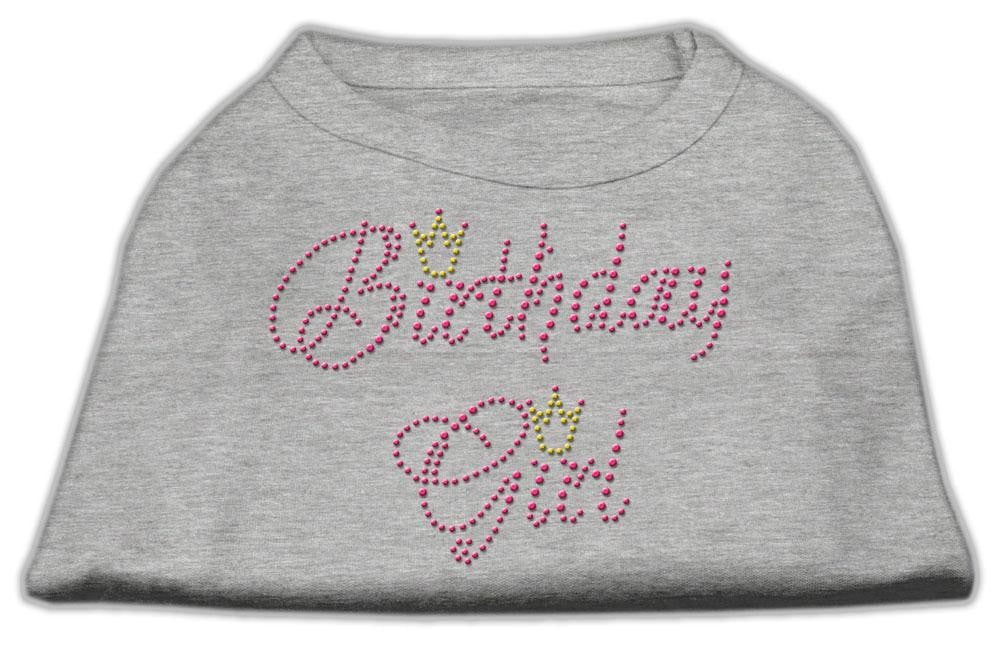 Birthday Girl Rhinestone Shirt Grey XS (8)