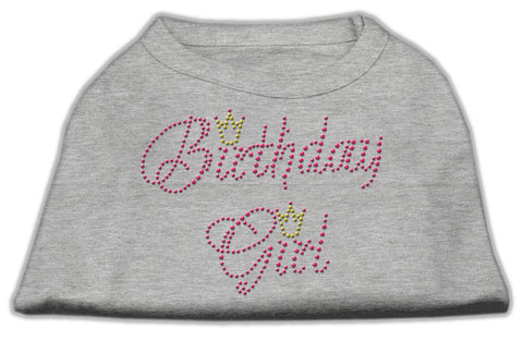 Birthday Girl Rhinestone Shirt Grey XS (8)