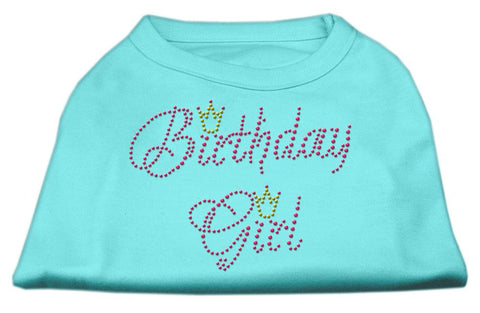 Birthday Girl Rhinestone Shirt Aqua XXL (18)