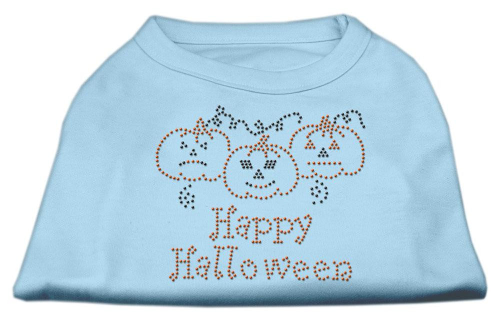 Happy Halloween Rhinestone Shirts Baby Blue XS (8)