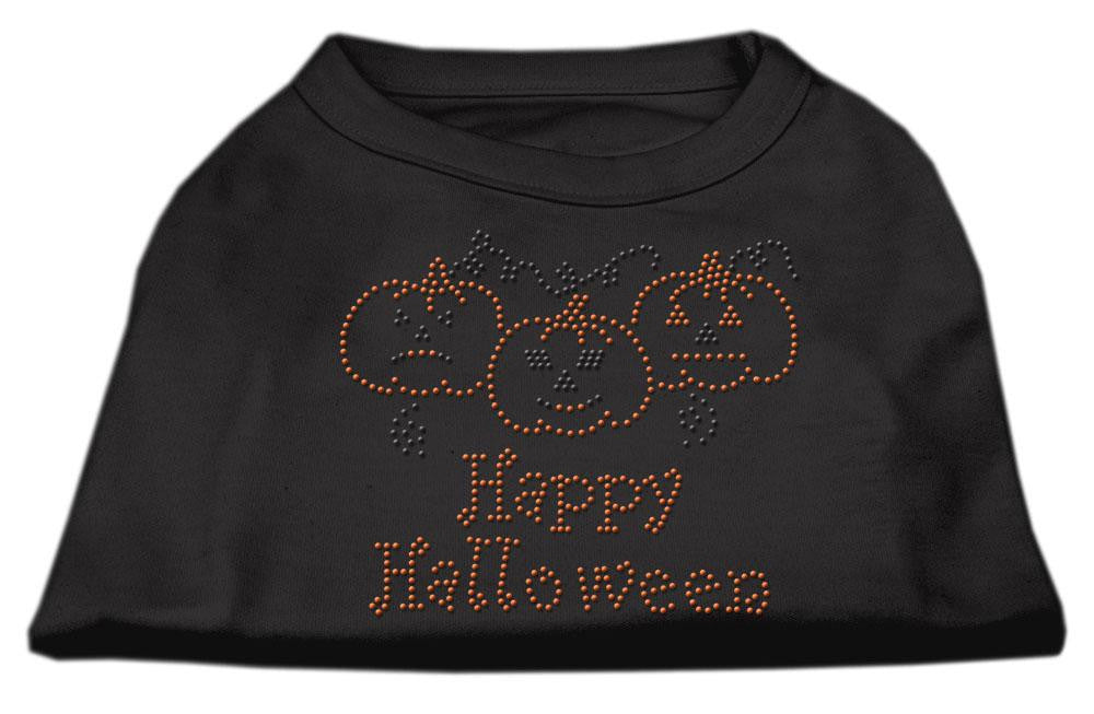 Happy Halloween Rhinestone Shirts Black XS (8)