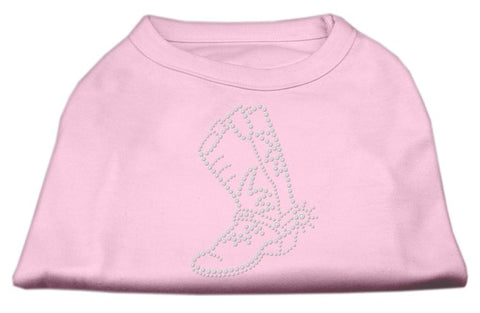 Rhinestone Boot Shirts Light Pink S (10)