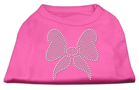 Rhinestone Bow Shirts Bright Pink L (14)