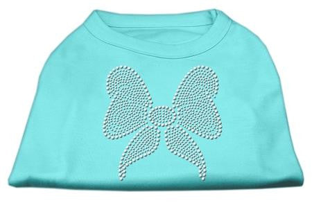 Rhinestone Bow Shirts Aqua M (12)